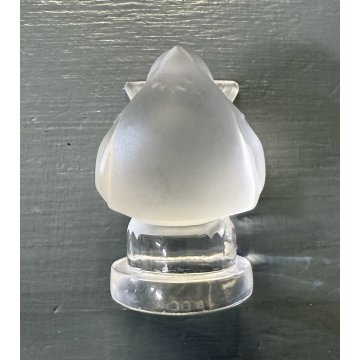SCULTURA CRISTALLO VINTAGE Lalique France UCCELLO BIRD FIGURE SPARROW GLASS