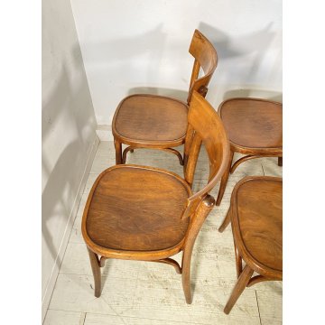 LOTTO 6 SEDIE THONET ANTICHE LEGNO FAGGIO CURVATO PRIMI 1900 CHAIR OSTERIA