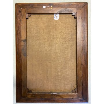 GRANDE DIPINTO OLIO Madonna Gesù BAMBINO MESSA PER LE ANIME del PURGATORIO '800
