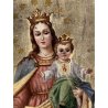 GRANDE DIPINTO OLIO Madonna Gesù BAMBINO MESSA PER LE ANIME del PURGATORIO '800
