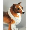SCULTURA VOLUME Ceramica RONZAN Cane COLLIE Design Vintage STATUINA h. 22 cm DOG