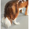 SCULTURA VOLUME Ceramica RONZAN Cane COLLIE Design Vintage STATUINA h. 22 cm DOG