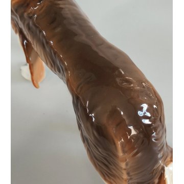 SCULTURA VOLUME Ceramica RONZAN Cane COLLIE Design Vintage STATUINA h. 22 cm DOG
