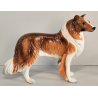 SCULTURA VOLUME Ceramica RONZAN Cane COLLIE Design Vintage STATUINA h. 22 cm DOG
