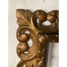 ANTICA CORNICE BAROCCA DORATA epoca 800 OLD LEGNO SCOLPITO FOGLIA ORO 47 X 56 CM