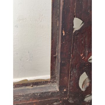 ANTICA CORNICE BAROCCA DORATA epoca 800 OLD LEGNO SCOLPITO FOGLIA ORO 47 X 56 CM