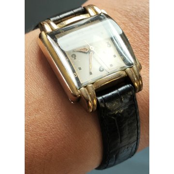 Doxa ANTICO OROLOGIO POLSO DORATO epoca 1900 meccanico OLD WRIST WATCH anni 60