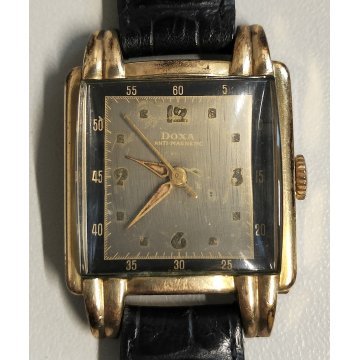 Doxa ANTICO OROLOGIO POLSO DORATO epoca 1900 meccanico OLD WRIST WATCH anni 60