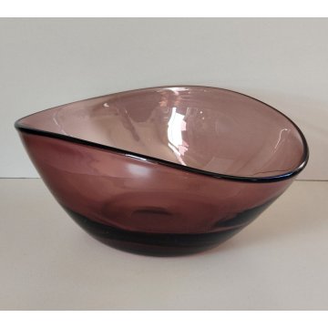 ANTICA CIOTOLA Vetro Ametista MURANO Italy ANNI 4O Vintage Bowl SVUOTA TASCHE