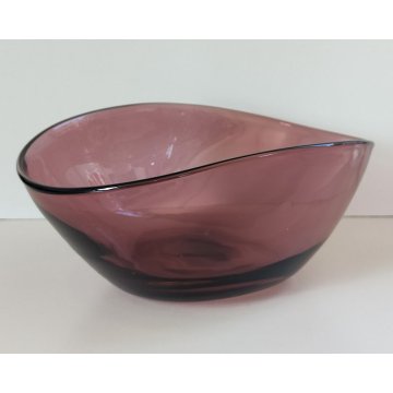 ANTICA CIOTOLA Vetro Ametista MURANO Italy ANNI 4O Vintage Bowl SVUOTA TASCHE