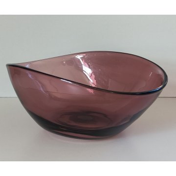 ANTICA CIOTOLA Vetro Ametista MURANO Italy ANNI 4O Vintage Bowl SVUOTA TASCHE