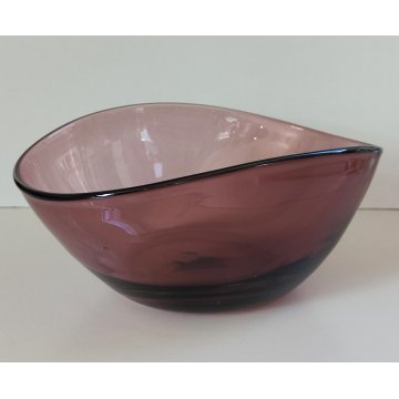 ANTICA CIOTOLA Vetro Ametista MURANO Italy ANNI 4O Vintage Bowl SVUOTA TASCHE