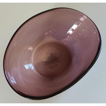 ANTICA CIOTOLA Vetro Ametista MURANO Italy ANNI 4O Vintage Bowl SVUOTA TASCHE