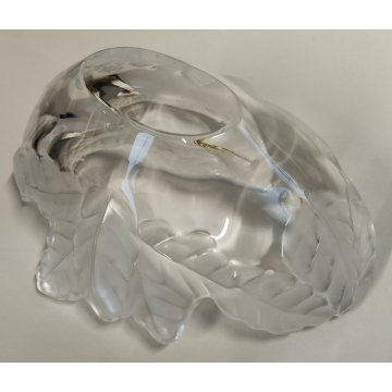 Lalique CIOTOLA CRISTALLO CENTROTAVOLA France BOWL FROSTED GLASS  Oak Leaf
