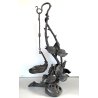 ANTICA LAMPADA A OLIO E SUPPORTO "Betty Lamp" FERRO BATTUTO RAMAGES ROSE 41 cm/h