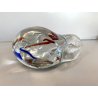 SCULTURA FIGURA CIGNO VETRO Murano BLU ROSSO TRANSPARENTE VINTAGE GLASS SWAN '70