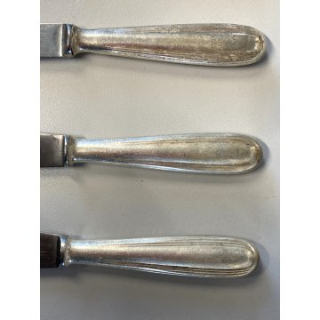 VINTAGE SET POSATE 8 pers. - 24 Pz. F.lli Calderoni METALLO ARGENTATO Art Decò