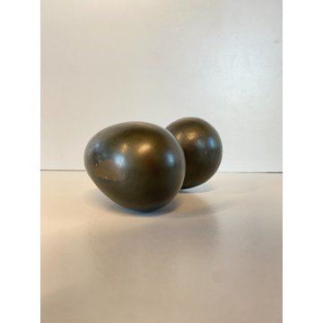 SCULTURA METALLO FORMA ORGANICA BIOMORFA PRESSE PAPIER FERMA CARTE '900