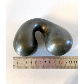 SCULTURA METALLO FORMA ORGANICA BIOMORFA PRESSE PAPIER FERMA CARTE '900