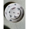 RARO SET 7 PIATTI CERAMICA S.C. Richard "Frutti di mare" DIPINTI A MANO Art Decò