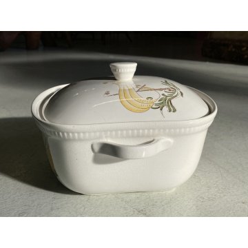 ANTICA ZUPPIERA CERAMICA DESIGN Richard Ginori DECORO MARINO ø 27 x 15 cm '40