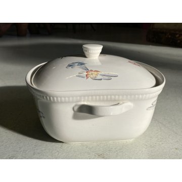 ANTICA ZUPPIERA CERAMICA DESIGN Richard Ginori DECORO MARINO ø 27 x 15 cm '40