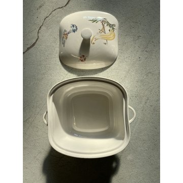 ANTICA ZUPPIERA CERAMICA DESIGN Richard Ginori DECORO MARINO ø 27 x 15 cm '40