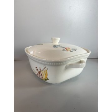 ANTICA ZUPPIERA CERAMICA DESIGN Richard Ginori DECORO MARINO ø 27 x 15 cm '40