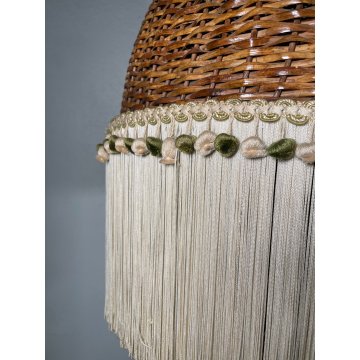LAMPADA TERRA RATTAN MIDOLLINO FUNZIONANTE 1980 DESIGN VINTAGE PIANTANA LAMP