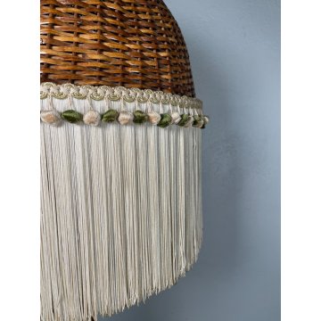 LAMPADA TERRA RATTAN MIDOLLINO FUNZIONANTE 1980 DESIGN VINTAGE PIANTANA LAMP
