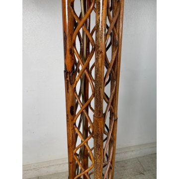 LAMPADA TERRA RATTAN MIDOLLINO FUNZIONANTE 1980 DESIGN VINTAGE PIANTANA LAMP