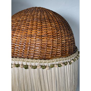 LAMPADA TERRA RATTAN MIDOLLINO FUNZIONANTE 1980 DESIGN VINTAGE PIANTANA LAMP