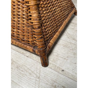 LAMPADA TERRA RATTAN MIDOLLINO FUNZIONANTE 1980 DESIGN VINTAGE PIANTANA LAMP