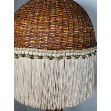 LAMPADA TERRA RATTAN MIDOLLINO FUNZIONANTE 1980 DESIGN VINTAGE PIANTANA LAMP