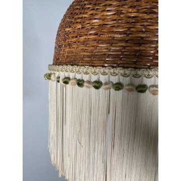 LAMPADA TERRA RATTAN MIDOLLINO FUNZIONANTE 1980 DESIGN VINTAGE PIANTANA LAMP
