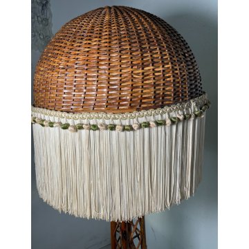 LAMPADA TERRA RATTAN MIDOLLINO FUNZIONANTE 1980 DESIGN VINTAGE PIANTANA LAMP