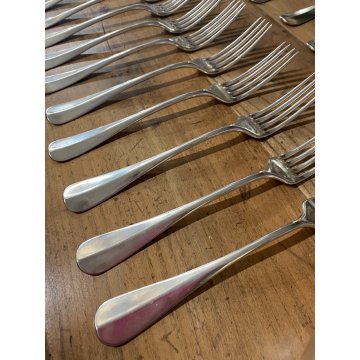 SERVIZIO POSATE Calderoni 6 PERSONE 94 PZ ALPACCA ARGENTATO VINTAGE '50