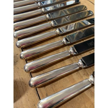 SERVIZIO POSATE Calderoni 6 PERSONE 94 PZ ALPACCA ARGENTATO VINTAGE '50