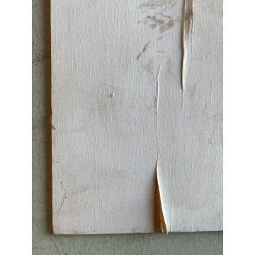 DIPINTO OLIO TAVOLA TROMPE L' OEIL VEDUTA FINESTRA PAESAGGIO COLLINARE '900