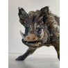SCULTURA FIGURA CINGHIALE PORCELLANA Biscuit  ANIMALE SELVATICO 19x10,5 cm/h
