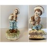 STATUINA  VINTAGE FIGURA PORCELLANA CAPODIMONTE "Ponti" BAMBINO OLANDESE ZOCCOLI