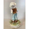 STATUINA  VINTAGE FIGURA PORCELLANA CAPODIMONTE "Ponti" BAMBINO OLANDESE ZOCCOLI