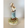 STATUINA  VINTAGE FIGURA PORCELLANA CAPODIMONTE "Ponti" BAMBINO OLANDESE ZOCCOLI
