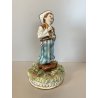 STATUINA  VINTAGE FIGURA PORCELLANA CAPODIMONTE "Ponti" BAMBINO OLANDESE ZOCCOLI
