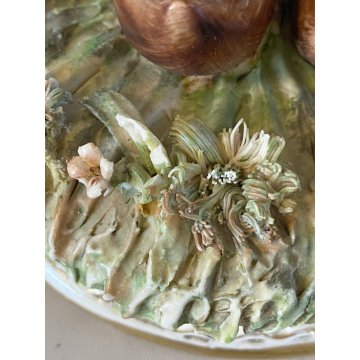 STATUINA  VINTAGE FIGURA PORCELLANA CAPODIMONTE "Ponti" BAMBINO OLANDESE ZOCCOLI