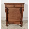 ANTICO COMODINO IMPERO epoca 1800 BAFFO Legno Noce CASSETTO ANTA Old Night Table