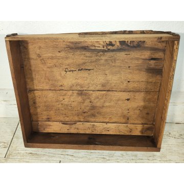 ANTICO COMODINO IMPERO epoca 1800 BAFFO Legno Noce CASSETTO ANTA Old Night Table