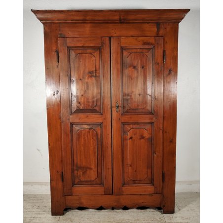 ANTICO ARMADIO PIEMONTESE legno abete FORMELLE epoca 1800 GUARDAROBA DISPENSA