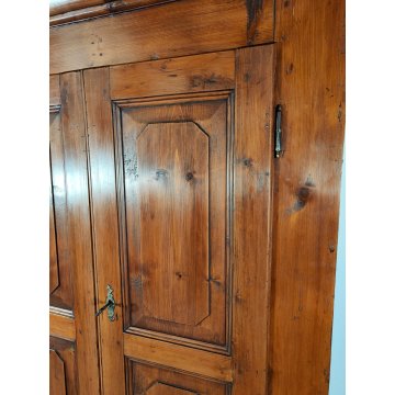 ANTICO ARMADIO PIEMONTESE legno abete FORMELLE epoca 1800 GUARDAROBA DISPENSA