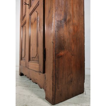 ANTICO ARMADIO PIEMONTESE legno abete FORMELLE epoca 1800 GUARDAROBA DISPENSA